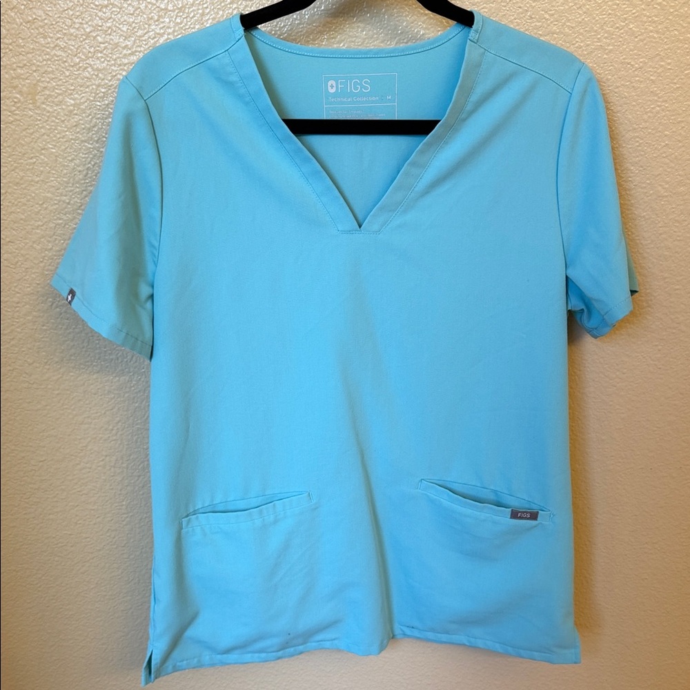 Figs Women's Limited Edition Neon Blue Short Sleeve Scrub Top
